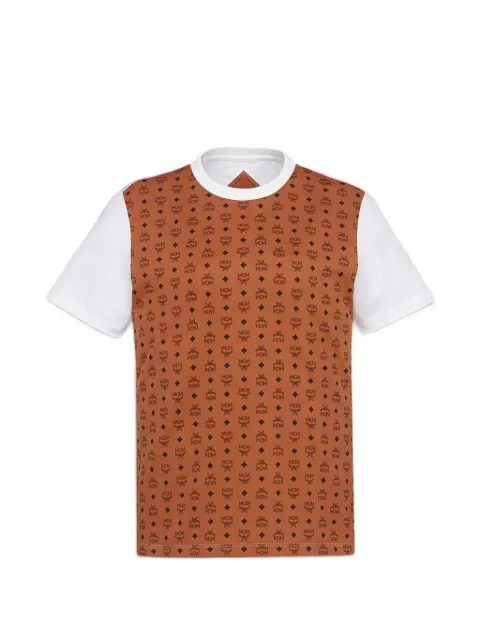 MCM Visetos-print panelled T-shirt Brown MFTGSMM02CO00L