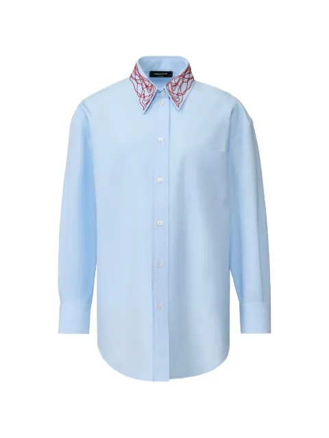 Fabiana Filippi bead-embellished poplin shirt Blue CAD216F416M2690000