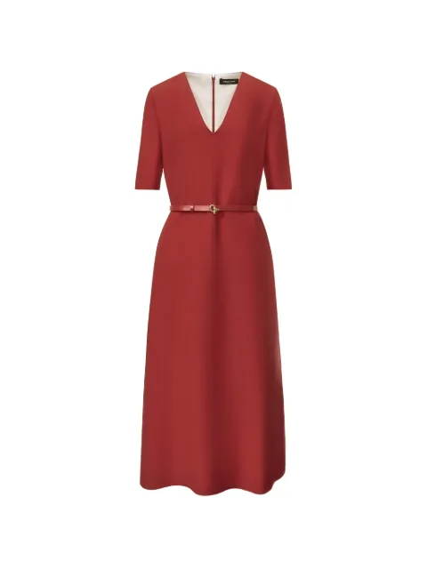 Fabiana Filippi belted V-neck midi dress Red ABD216F148D8700000