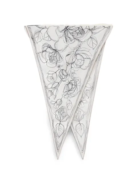 Fabiana Filippi floral-print silk scarf White SAD216A877M5030000