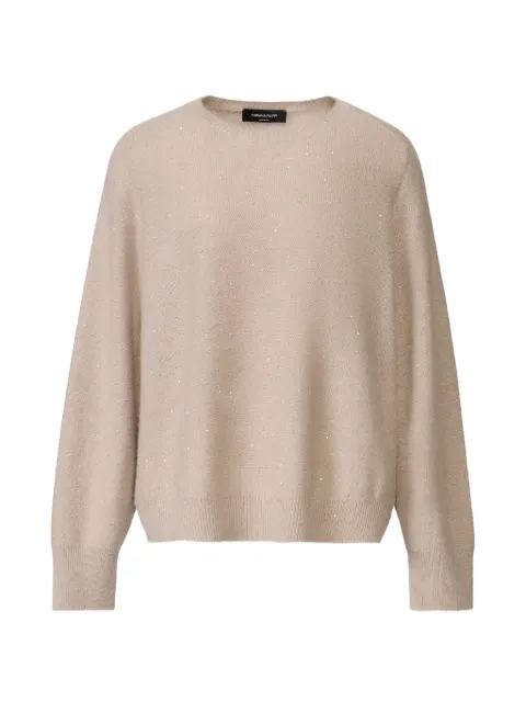 Fabiana Filippi sequin-embellished ribbed-trim sweater Neutrals MAD216F097D2960000