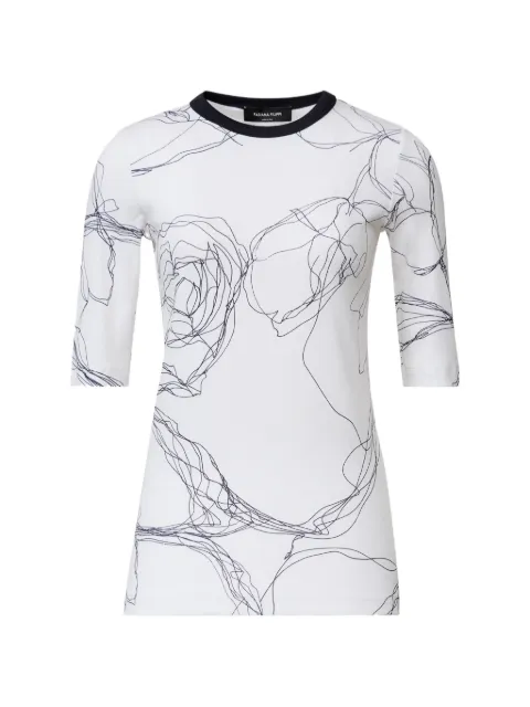 Fabiana Filippi abstract-print T-shirt White JED216F109M3060000