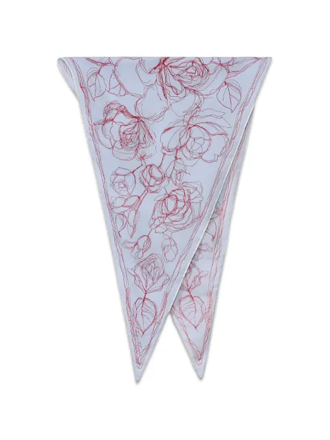 Fabiana Filippi floral-print silk scarf Blue SAD216A877M5030000