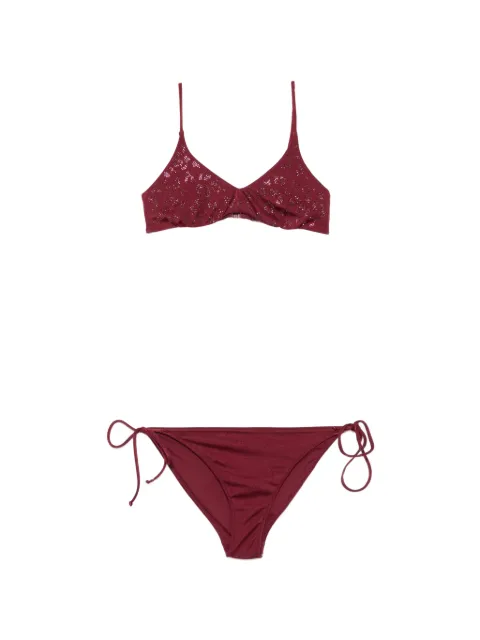MC2 Saint Barth Virgo sequin-embellished side-tie bikini Red PALOMAVIRGO