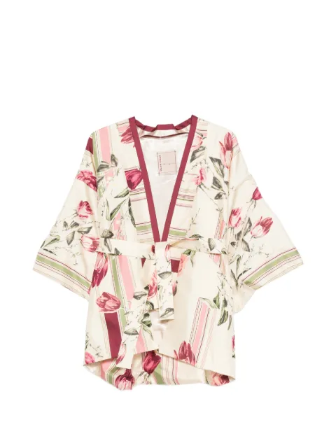 Antonio Marras floral-print belted jacket Neutrals MBOL292CR7VE