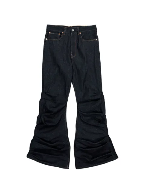 Junya Watanabe MAN bunched-hem flared jeans Blue WQP009