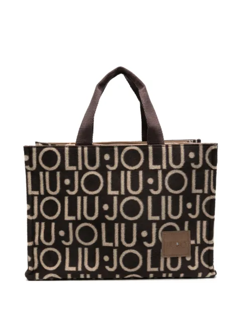 LIU JO logo-intarsia tote bag Brown 2F6037T2742