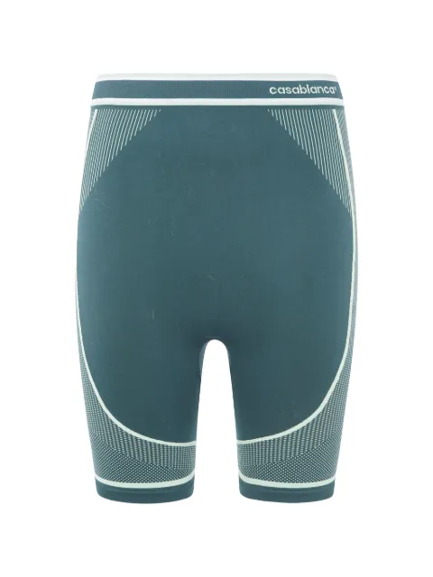 Casablanca logo-print stretch-design shorts Green WPF26ACT05201