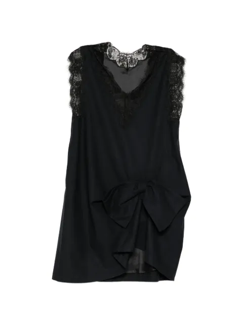 pushBUTTON lace-trim ribbon dress Black PB2630505W