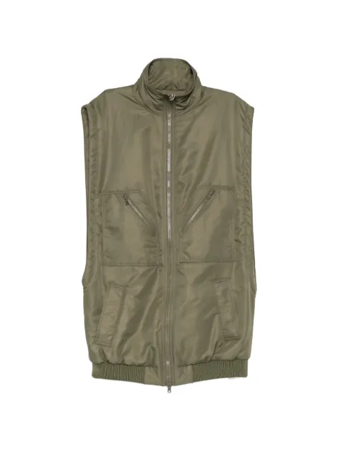 MM6 Maison Margiela zip-up vest Green S52FB0109S53984