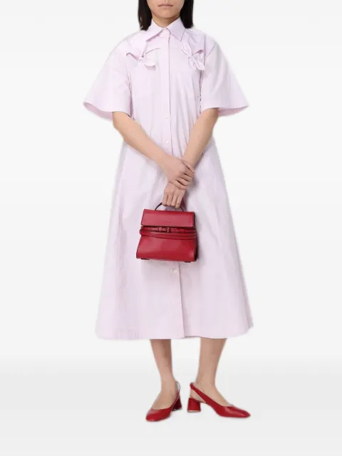 Moschino midi bow-detail shirt dress Pink 04230446