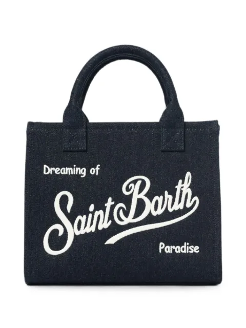 MC2 Saint Barth Vanity logo-embroidered tote bag Blue VANMD00