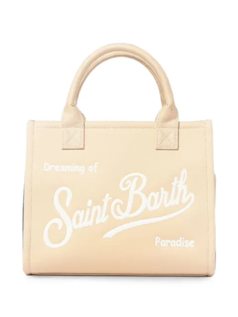 MC2 Saint Barth logo-embroidered calf leather tote bag Neutrals VANMD00101741L