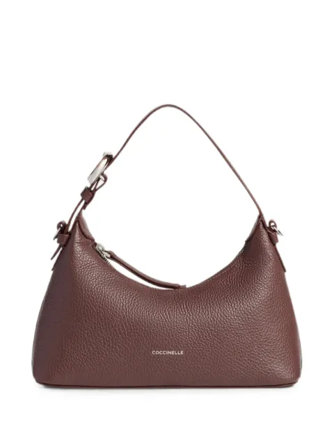 Coccinelle buckle-detail pebbled-leather tote bag Red E1VGF130201