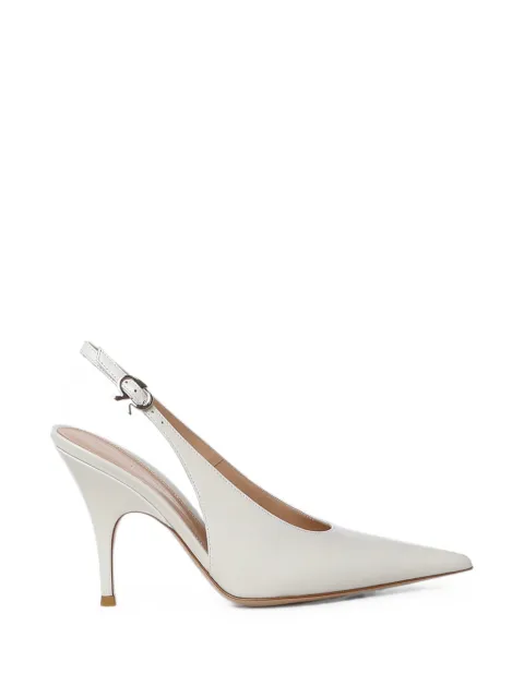 Gianvito Rossi pointed-toe slingback pumps Neutrals G9560595RICOFFW