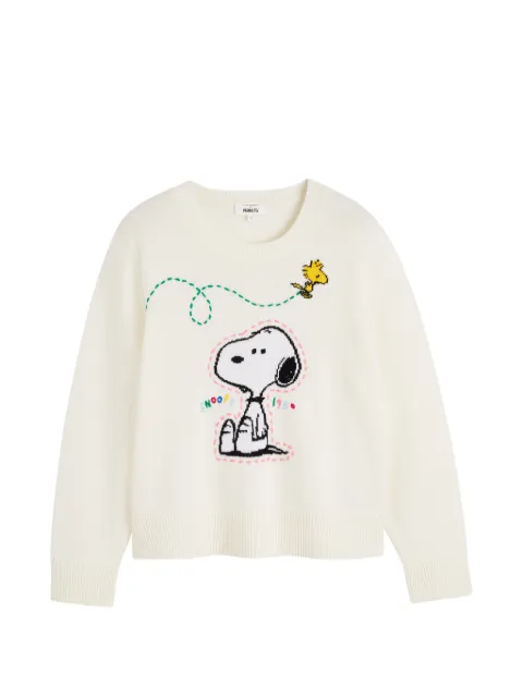 Chinti & Parker Snoopy embroidered sweater Neutrals KAW2625CREAM