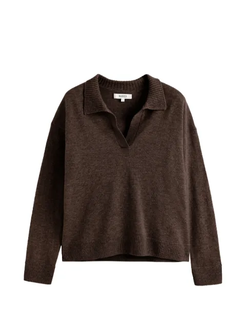 Chinti & Parker Basics collared drop-shoulder sweater Brown KAW2449MCHOCOLATE