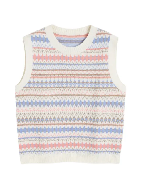 Chinti & Parker Fair Isle sweater vest Neutrals KAW2615CREAMMULTI