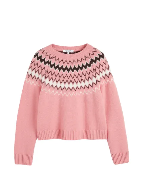 Chinti & Parker Fair Isle sweater Pink KAW2603SALMON