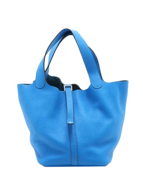 Hermès Pre-Owned 2012 Clemence Picotin Lock 22 handbag Blue 9TN6UHJEUZXB44CQ