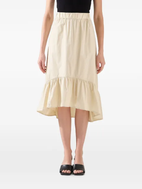 Armani Exchange ruffled asymmetric skirt Neutrals XW000473AF1