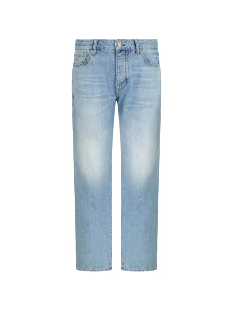 Armani Exchange faded-effect five-pocket jeans Blue XM000072AF1