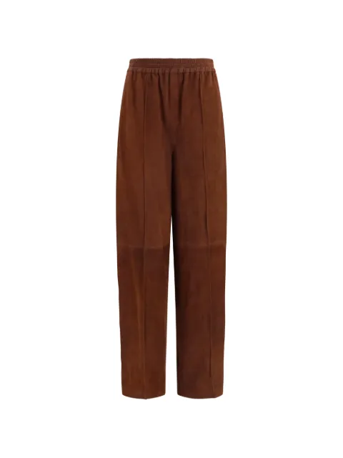 Fabiana Filippi suede straight-leg trousers Brown PLD216F336M356