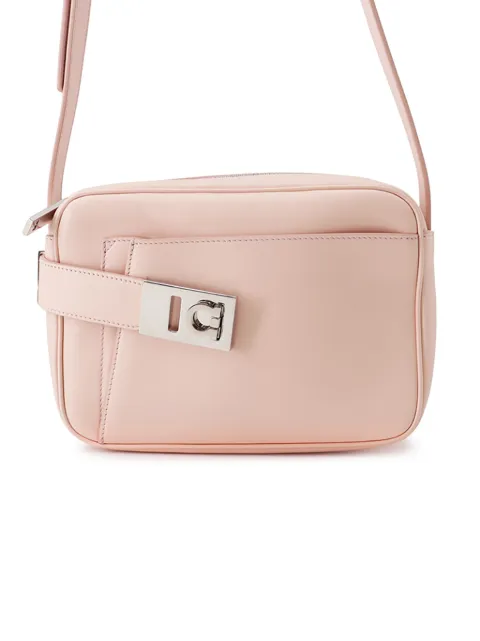 Ferragamo Pre-Owned 2023-2025 Small Leather Gancini Archive Camera Case crossbody bag Pink TUDX2XU0OQ2MCK98