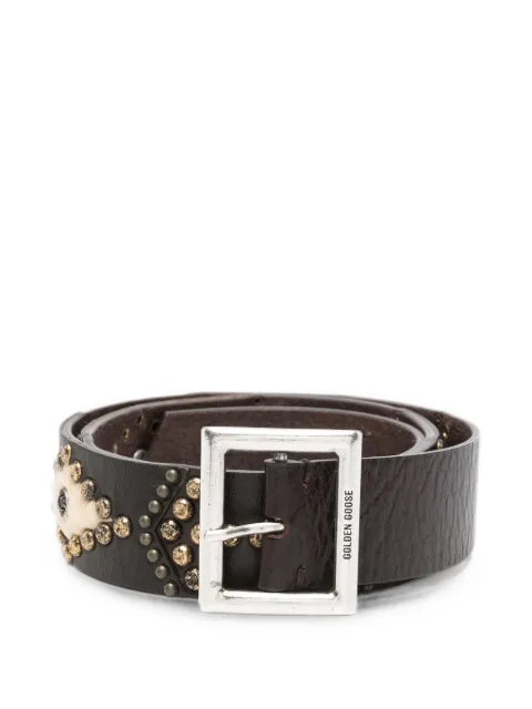 Golden Goose stud-embellishment leather belt Brown GMA00851A000900