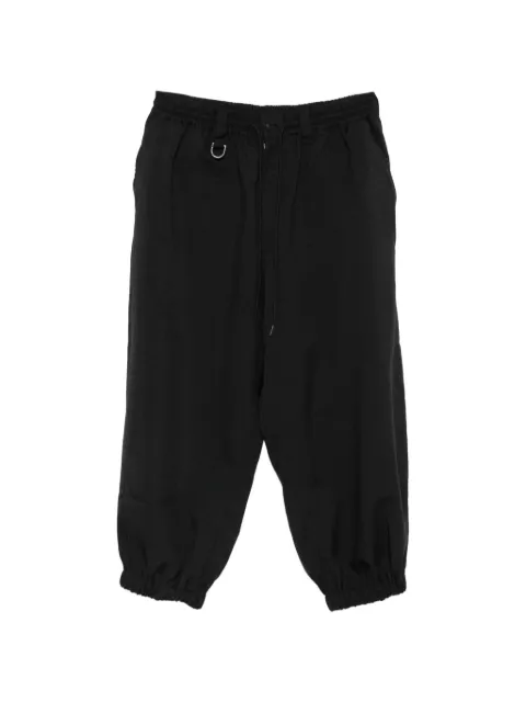 Y-3 drawstring elasticated-cuffs trousers Black KR8713