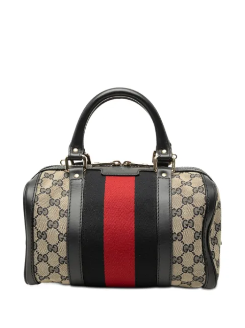 Gucci Pre-Owned 2000-2015 Small GG Canvas Web Joy Boston Bag satchel Black MTX0F3CPJDFJJ7T9