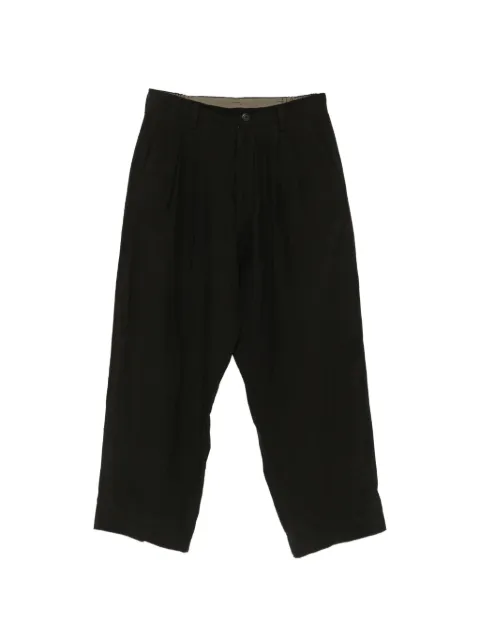 Ziggy Chen pleated buttoned trousers Black 0M2620515