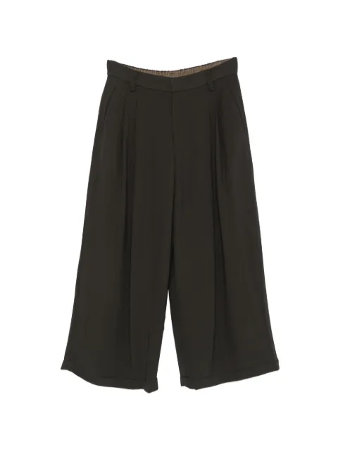 Ziggy Chen pleated palazzo pants Green 0W2620502