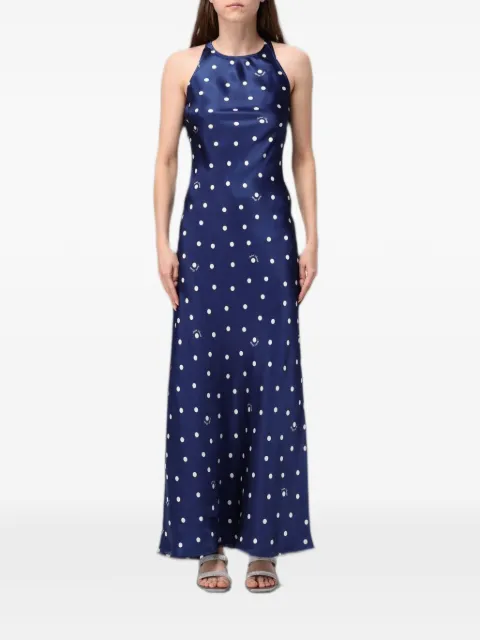 MC2 Saint Barth polka-dot silk dress Blue KTY000101651L