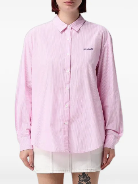 MC2 Saint Barth Brigitte striped cotton shirt Pink BRIG005