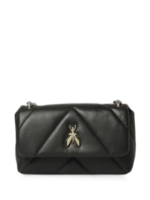 Patrizia Pepe Fly-plaque matelassé shoulder bag Black CB0084L006W405