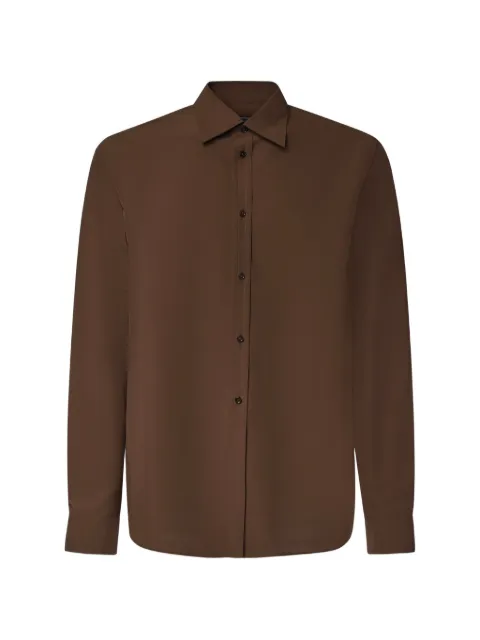 Jil Sander long-sleeve button-up shirt Brown J22DL0387J74276