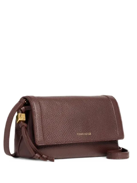 Coccinelle Thess grainy-leather shoulder bag Red E5VCA550101