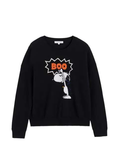 Chinti & Parker Snoopy-intarsia wool sweater Black KAW2638BLACK