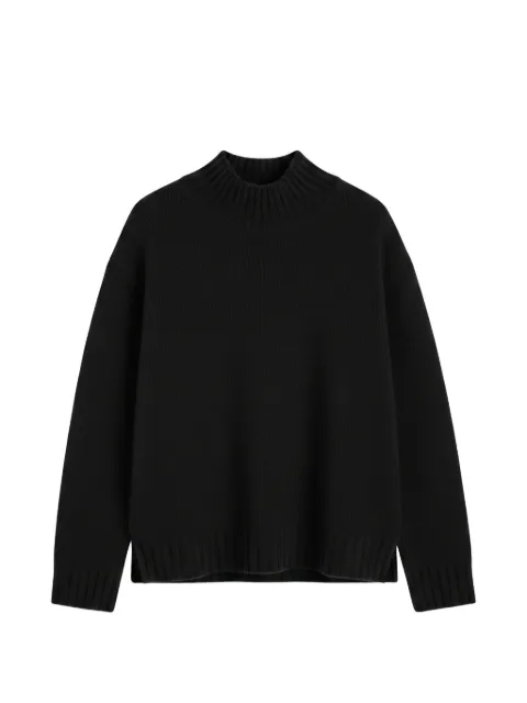 Chinti & Parker funnel-neck ribbed-trim sweater Black KAW2652BLACK