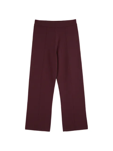 Chinti & Parker Basics wide-leg seam-detail track pants Purple KPS2326AUBERGINE