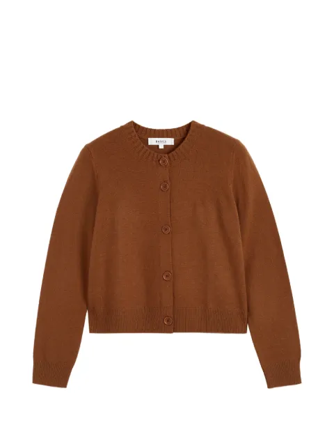 Chinti & Parker Basics crew-neck button-up cardigan Brown KAW2451TOFFEE