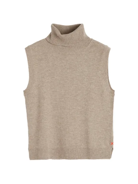 Chinti & Parker high-neck sleeveless sweater Neutrals KAW2664WARMOATMEAL