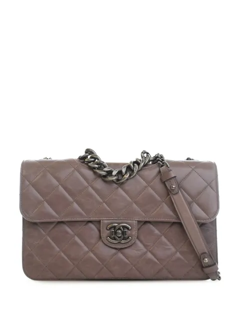CHANEL Pre-Owned 2016-2017 Large Quilted Aged Calfskin Perfect Edge Flap satchel Purple 24AZWH3KLUB5M97A