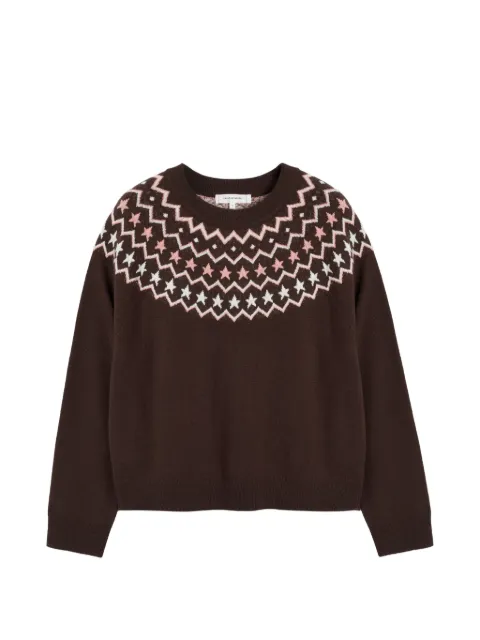 Chinti & Parker Fair Isle star-motif sweater Brown KAW25122CHOCOLATE