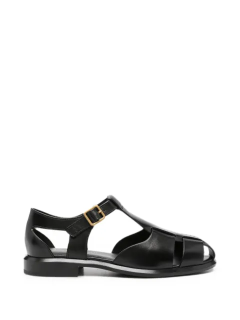 ADRIANNA FERETTI buckle-fastening leather sandals Black 605126102