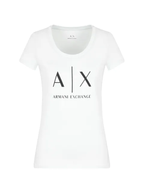 Armani Exchange logo-print T-shirt White 8NYT70YJ16Z