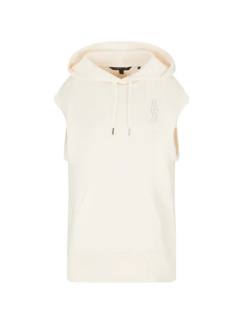 Armani Exchange logo-detail sleeveless hoodie Neutrals XW000984AF1