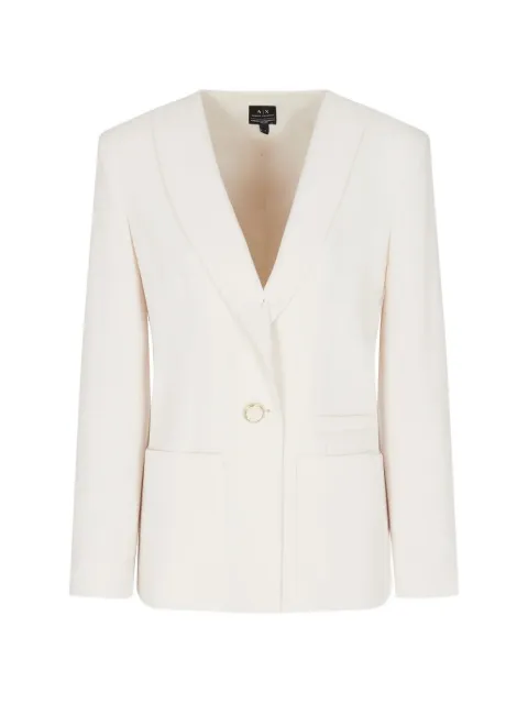 Armani Exchange single-breasted blazer Neutrals XW001277AF1