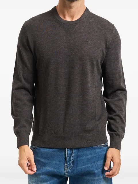 Armani Exchange logo-embroidered sweater Grey 8NZM3AZM8AZ